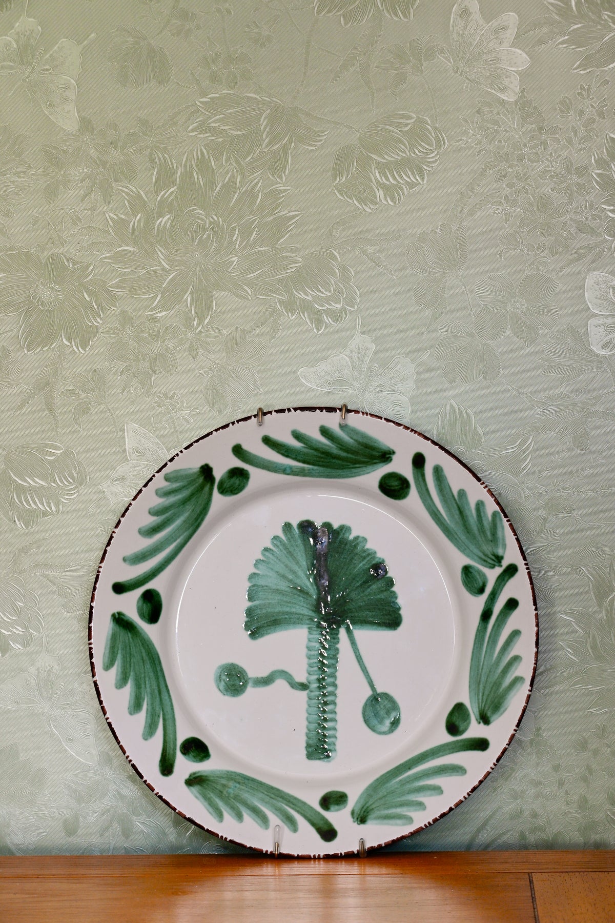 Green & White Portugal Plate