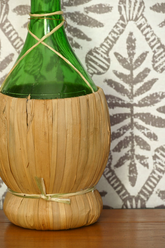 Rattan Wrapped Italian Wine Bottle