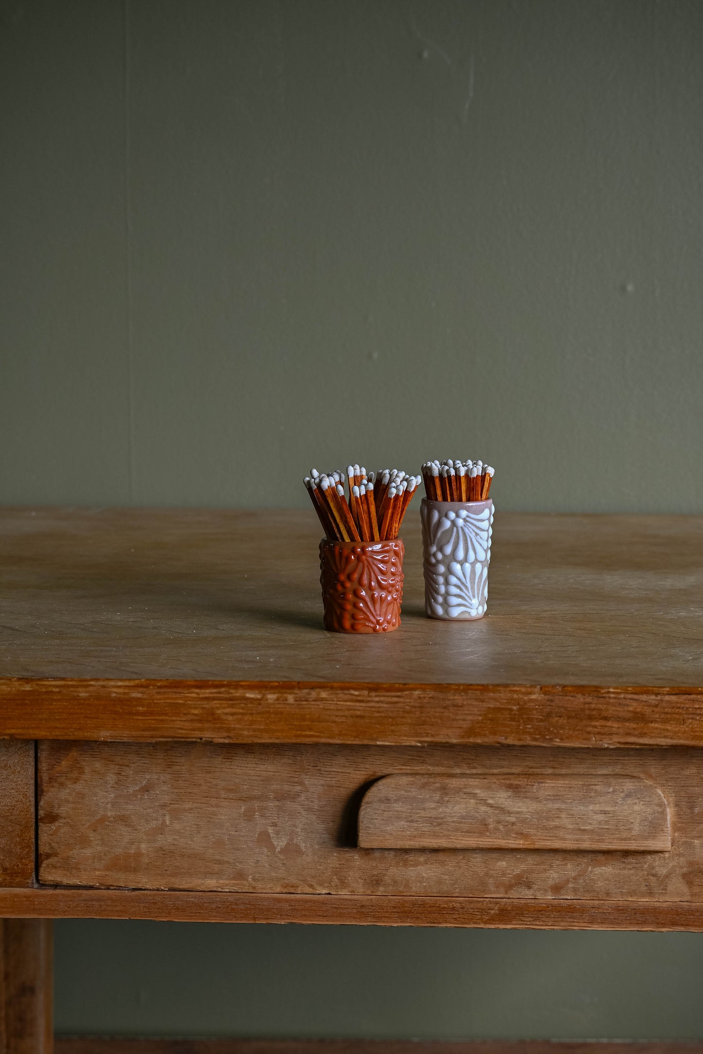 Medium Talavera Red Match Holder