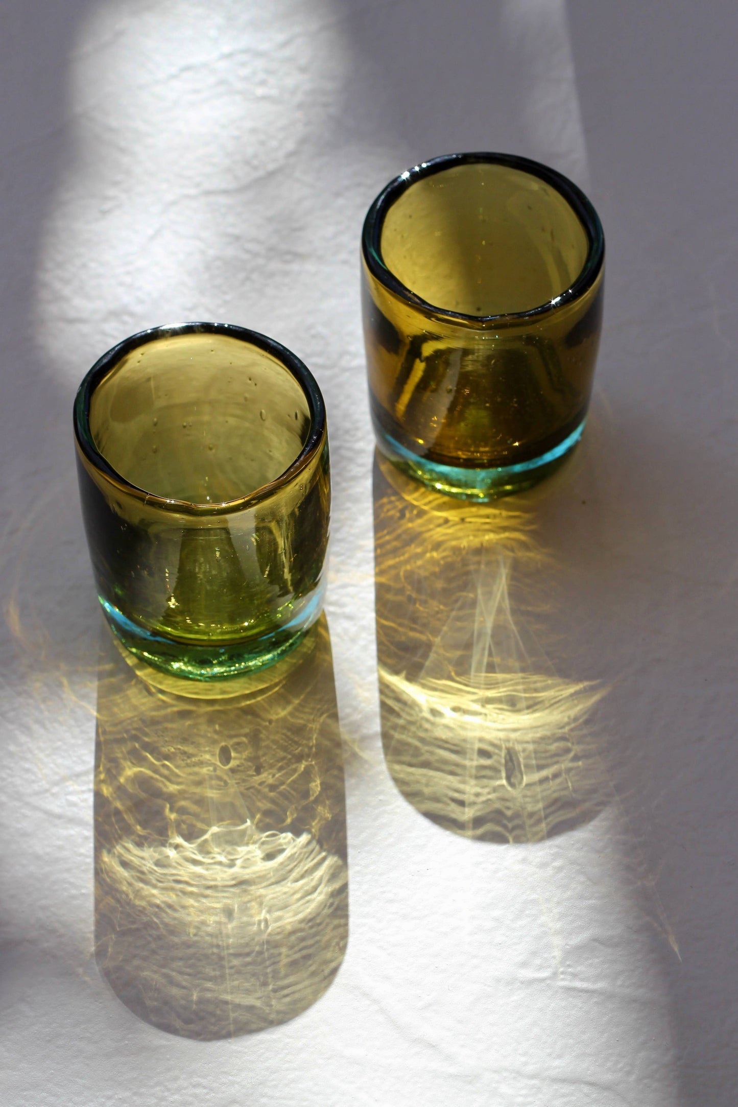Olive Handblown Votive Glass