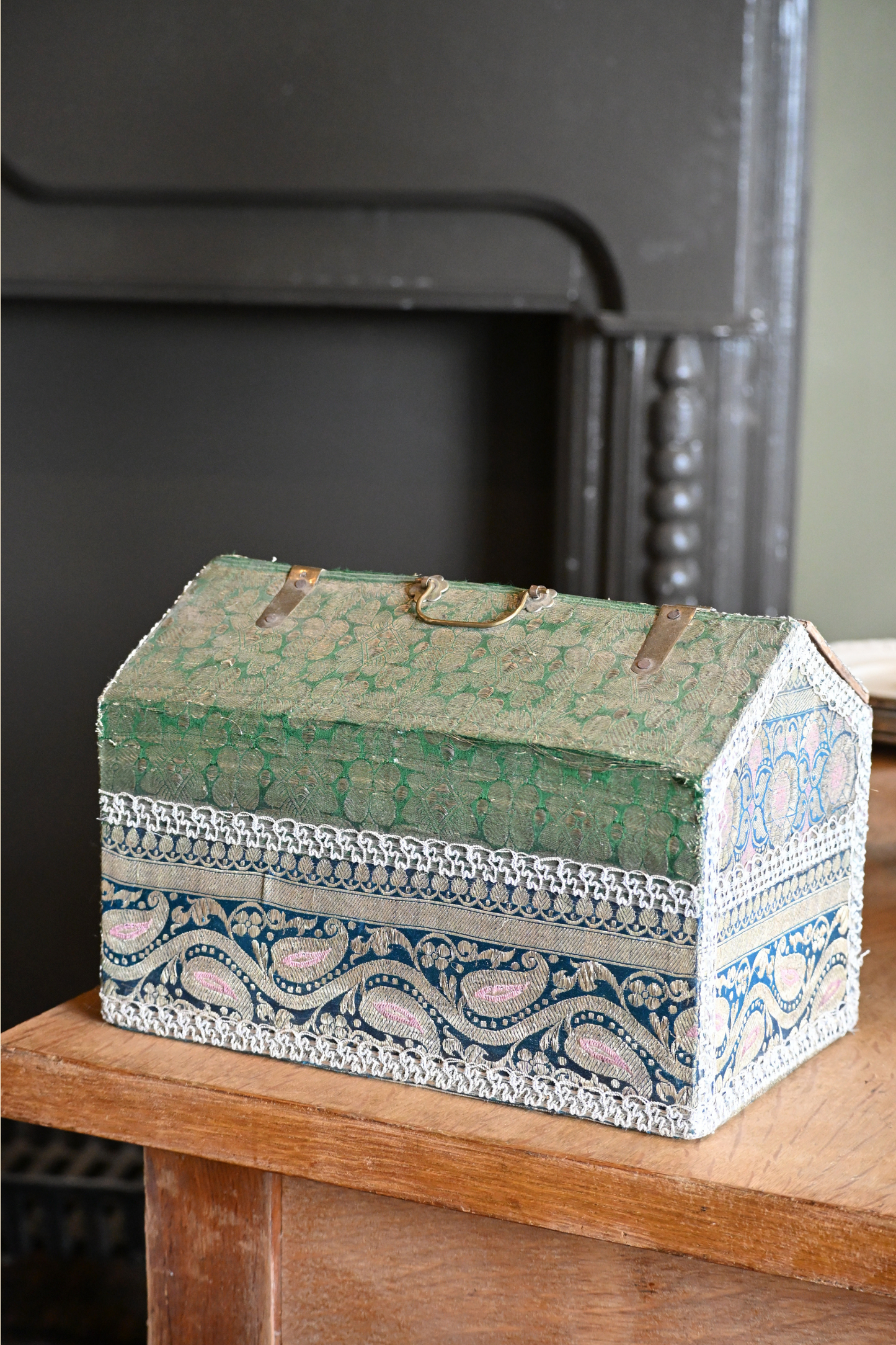 Vintage Schoolhouse Fabric Box