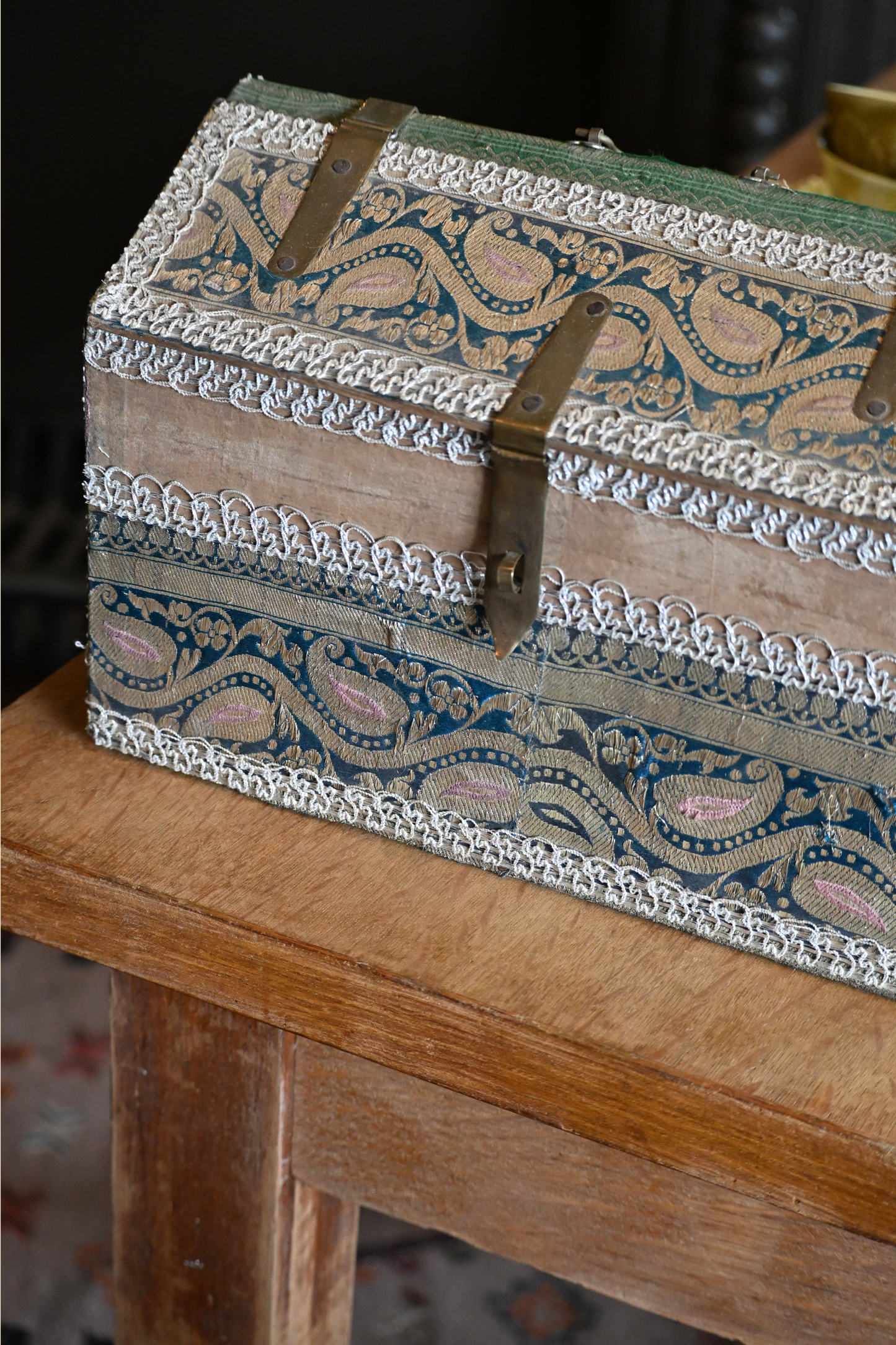 Vintage Schoolhouse Fabric Box