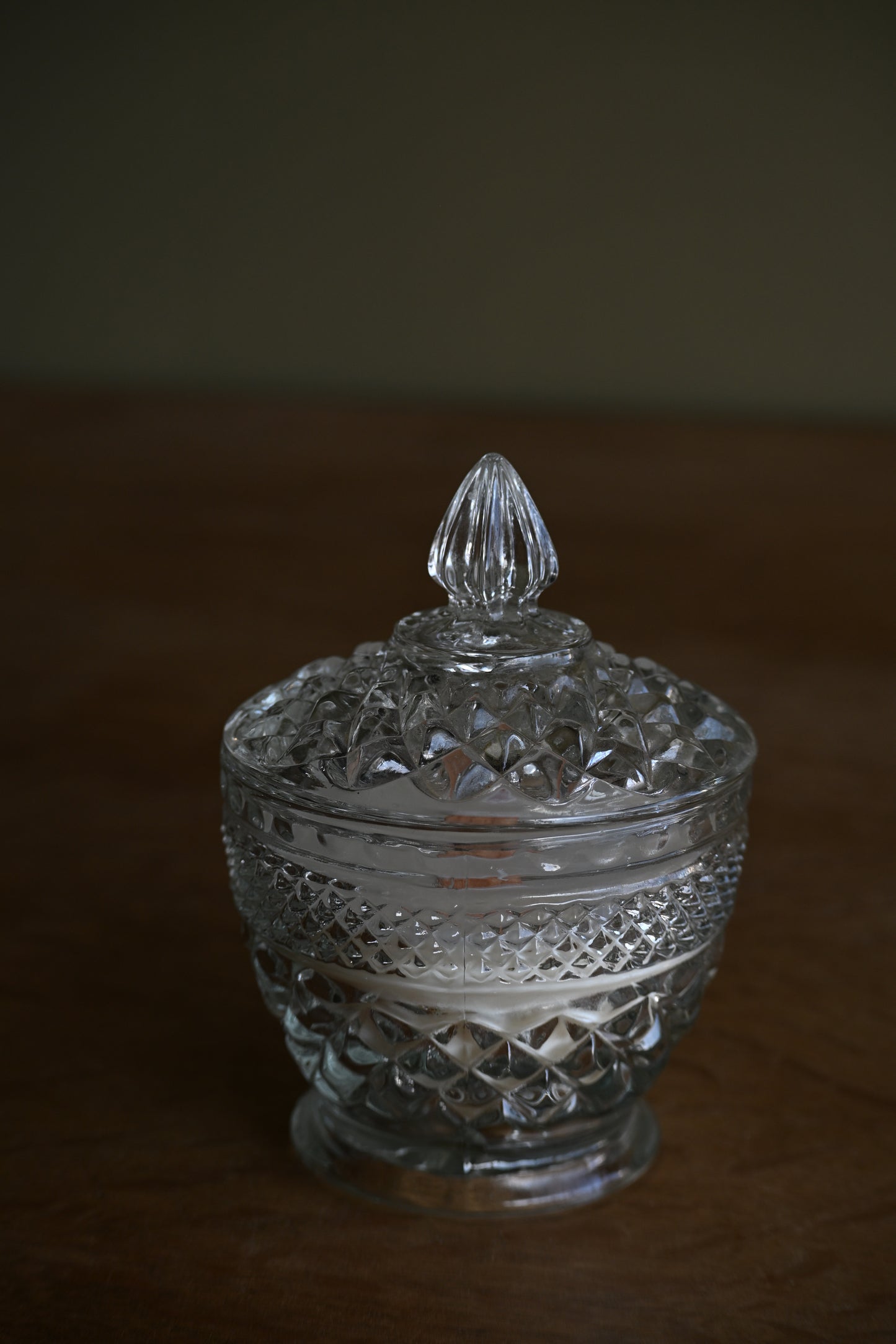Classic Cut Covered Glass Candle