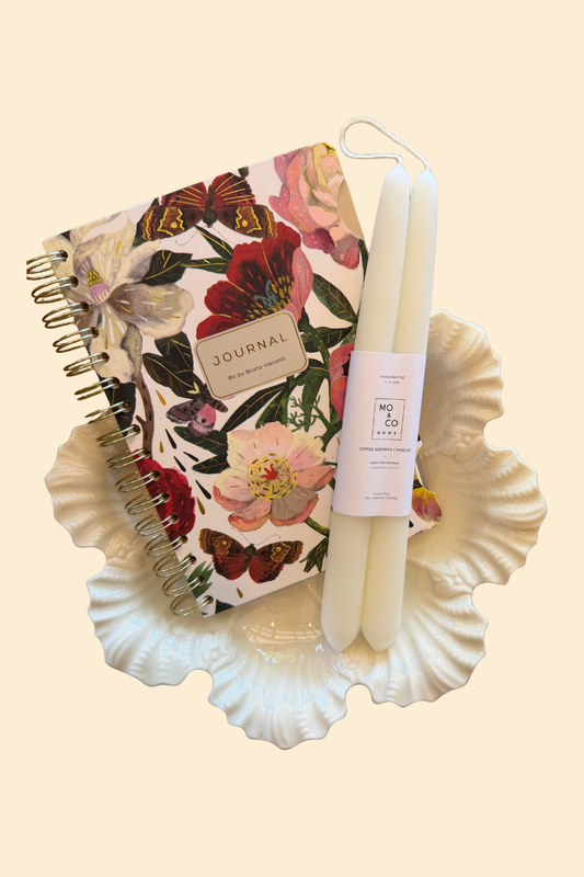 Journal & Taper - White Bundle