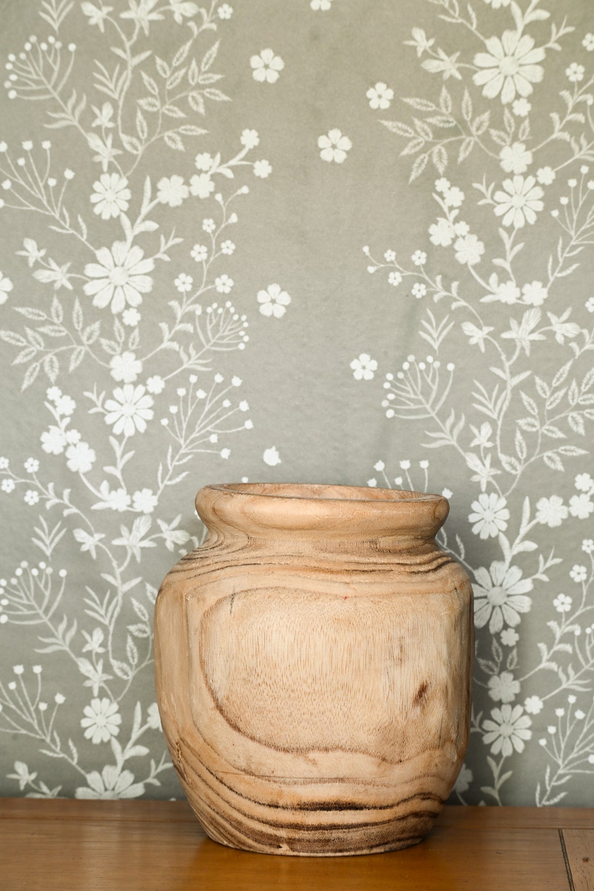 Hand-Turned Paulownia Wood Vase