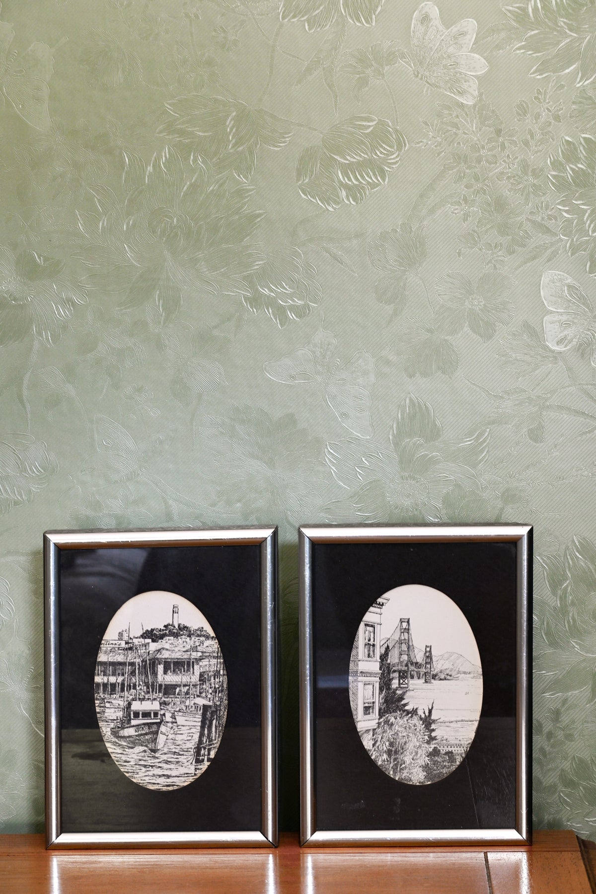 Vintage Martin Tang Framed Lithograph Sketches