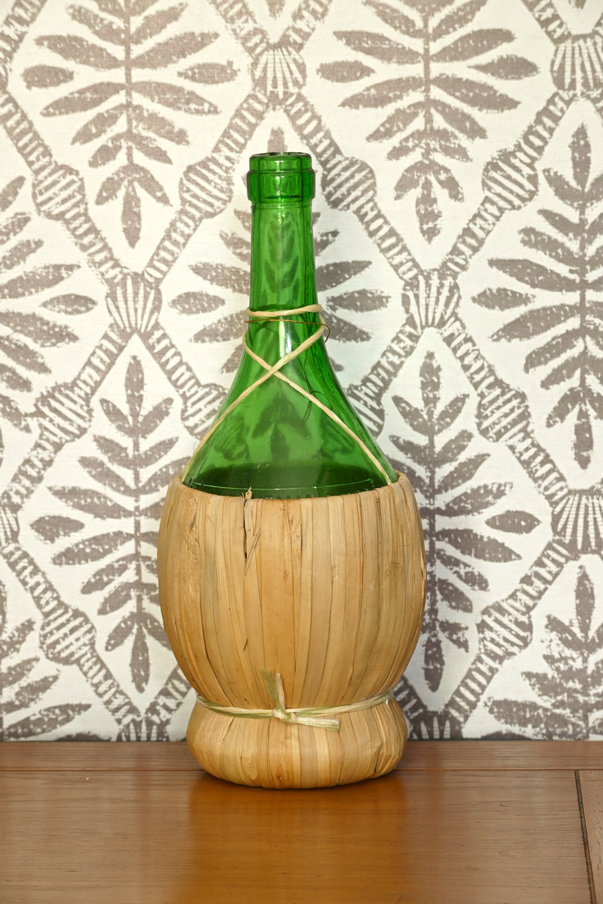 Rattan Wrapped Italian Wine Bottle