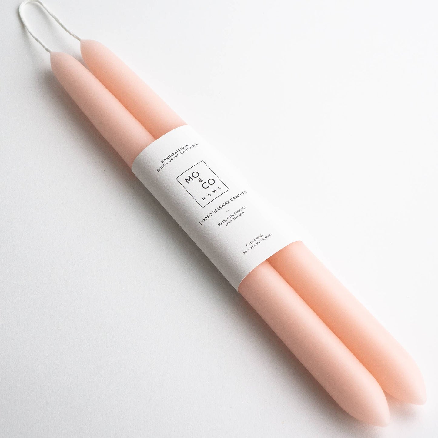 Pink Rose | Dipped Beeswax Taper Candles | All Natural, Hand: 10 Inches