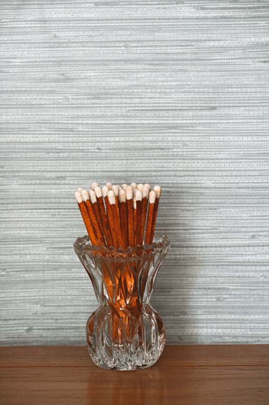 Cut Glass Trumpet Match Holder