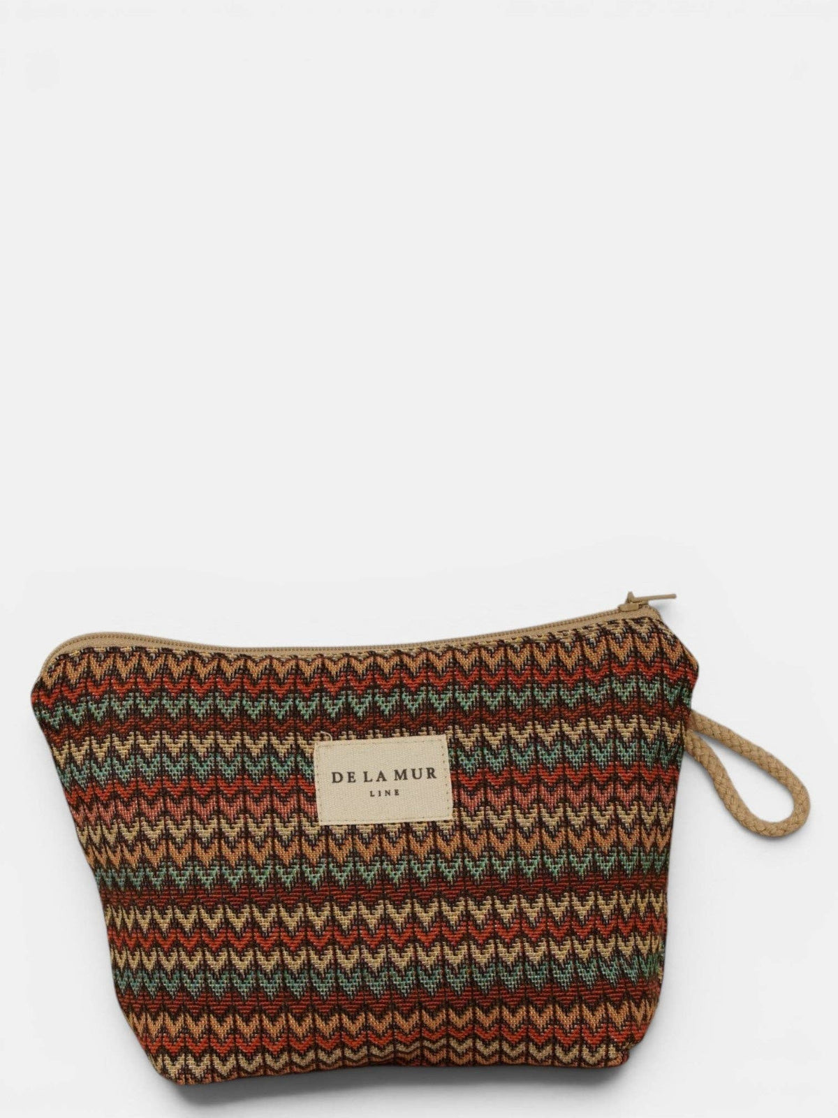 Small Makeup Bag - Zigzag Jacquard Multicolor