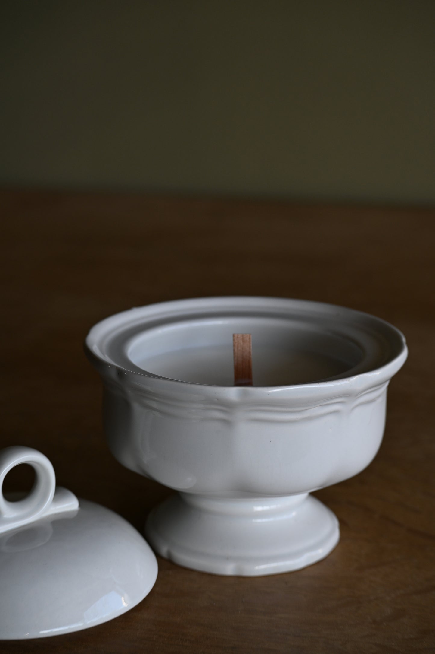 Covered Sugar Bowl Candle
