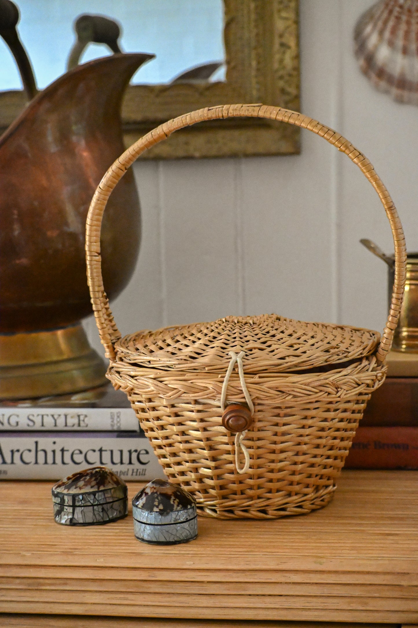 Lidded Wicker Basket