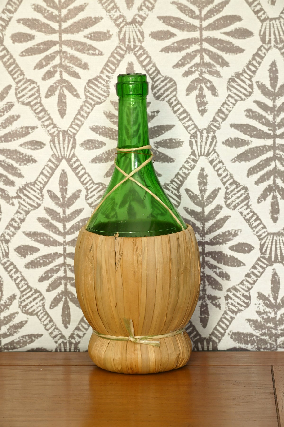 Rattan Wrapped Italian Wine Bottle