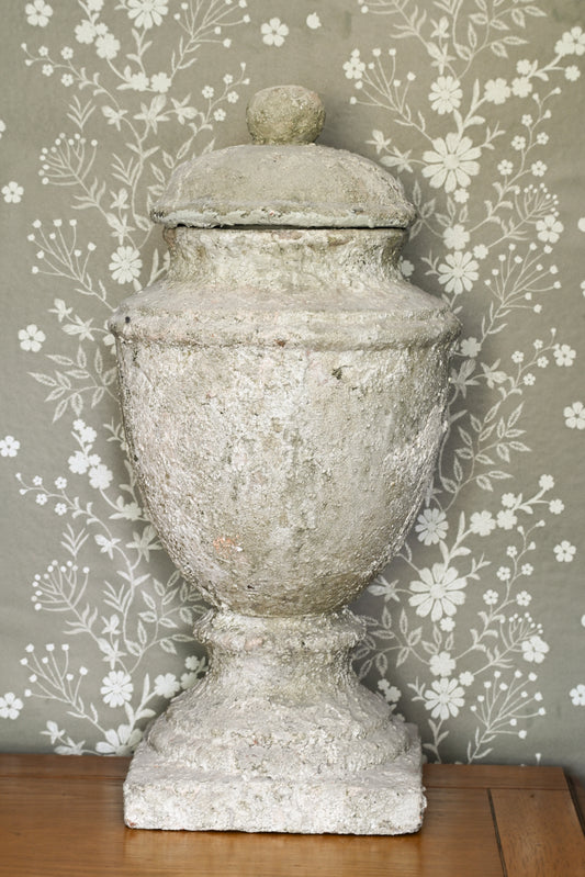 Concrete Lidded Urn