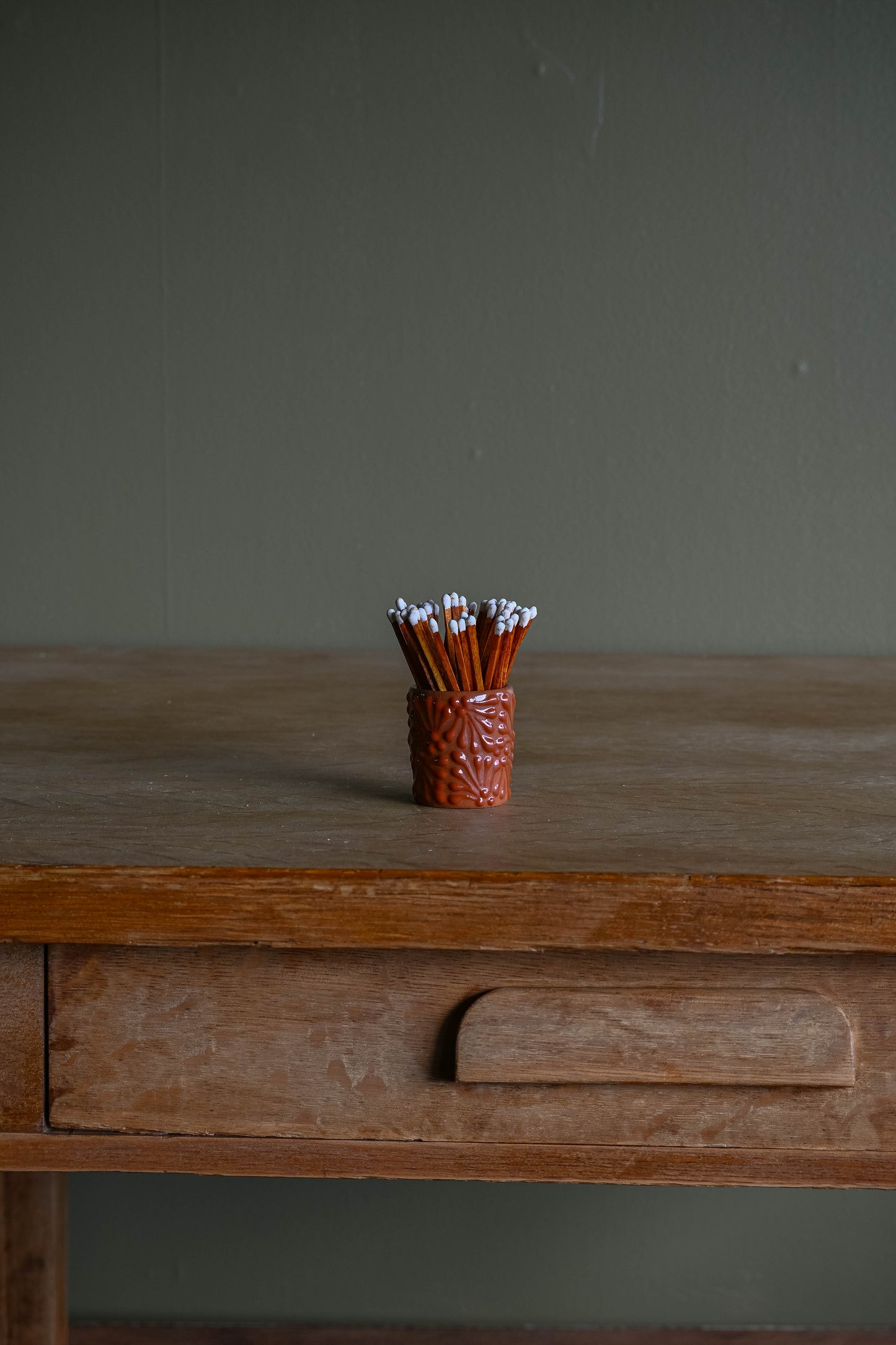 Medium Talavera Red Match Holder