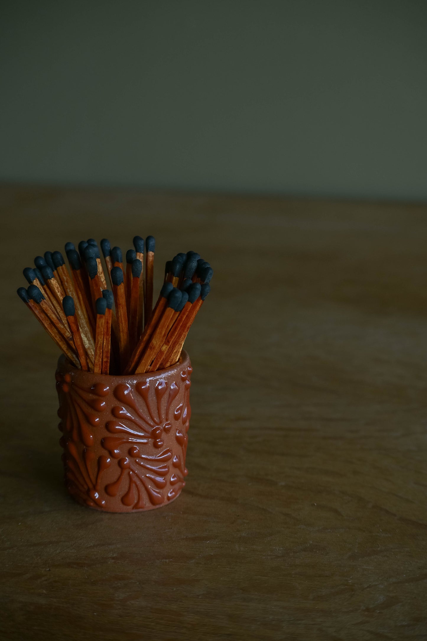 Medium Talavera Red Match Holder