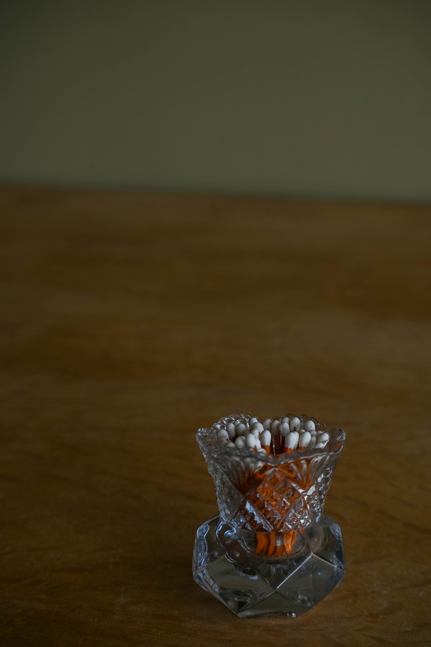 Mini Scallop Glass Match Holder