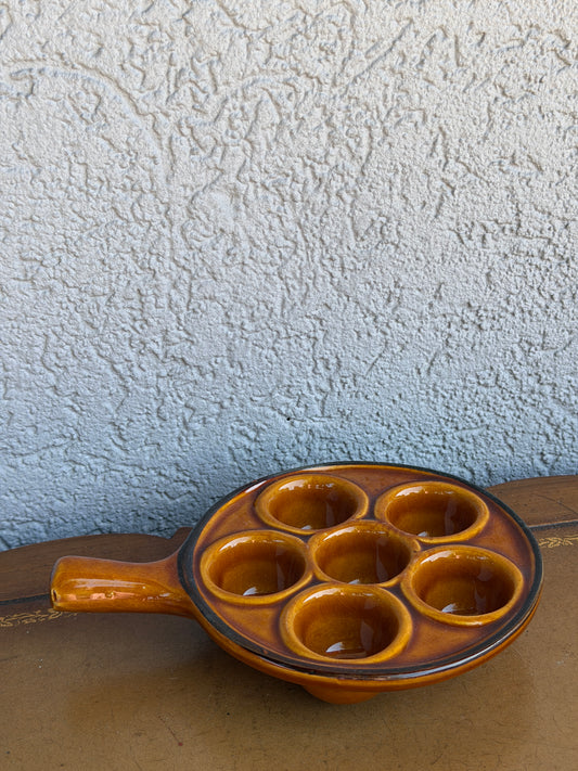 Burnt Orange Escargot Tray