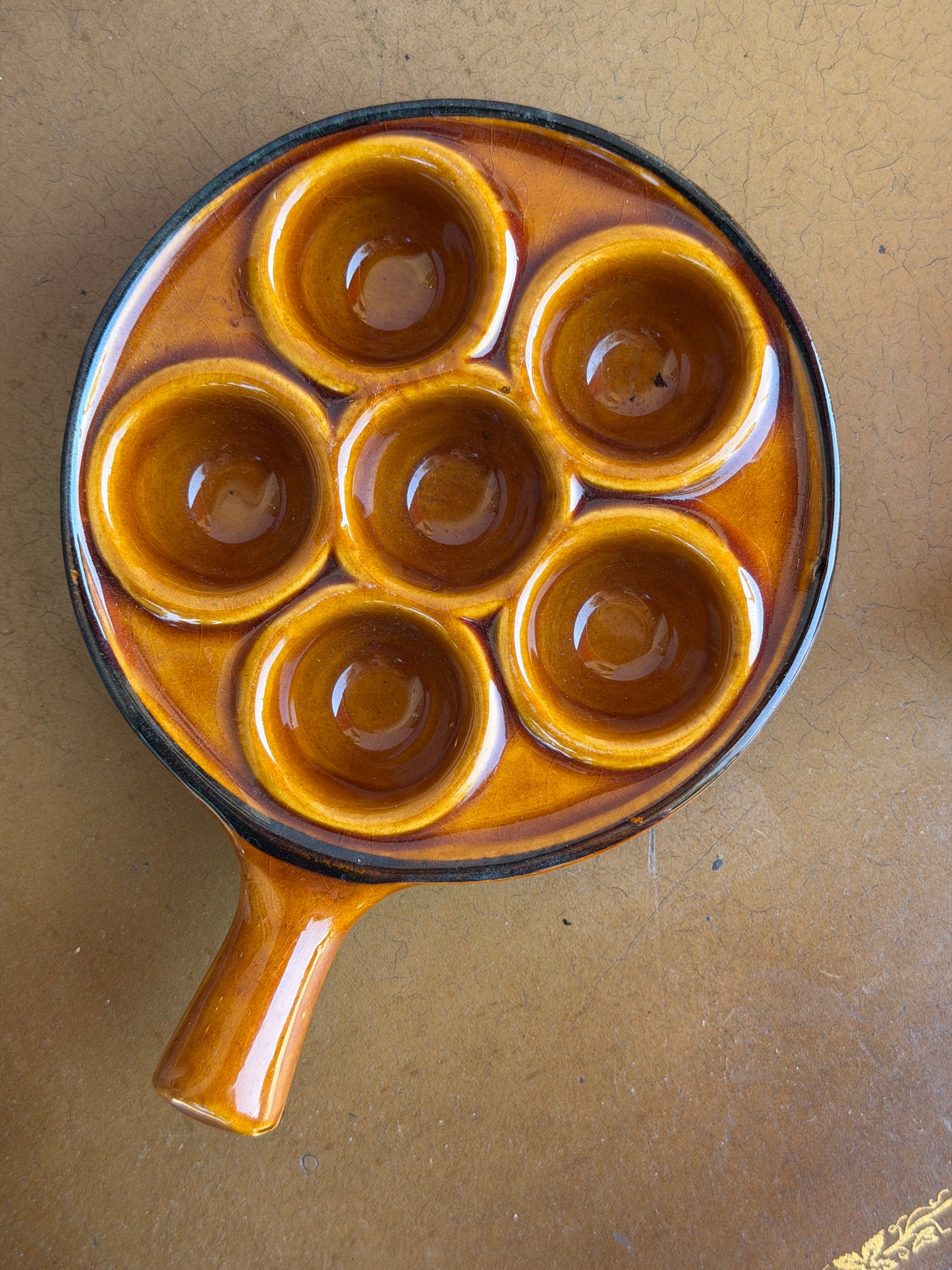Burnt Orange Escargot Tray