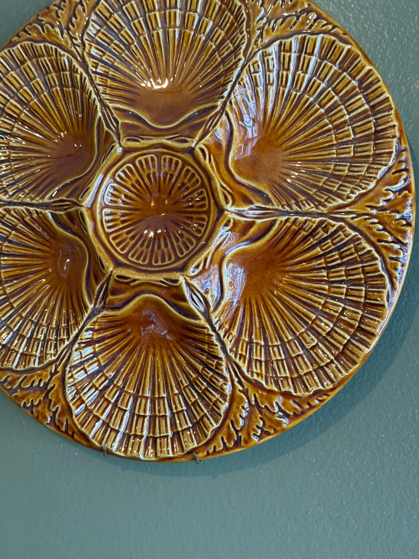 Orange Shell Oyster Plate