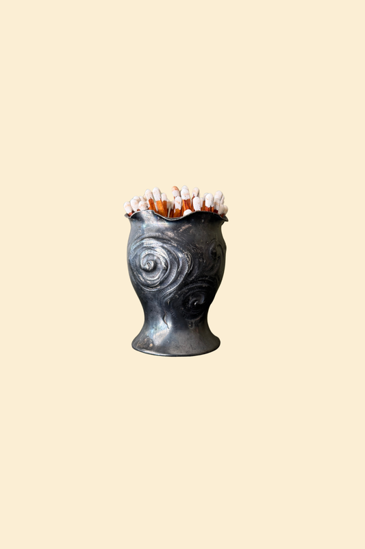 Medium Silverplate Rose Vase Match Holder
