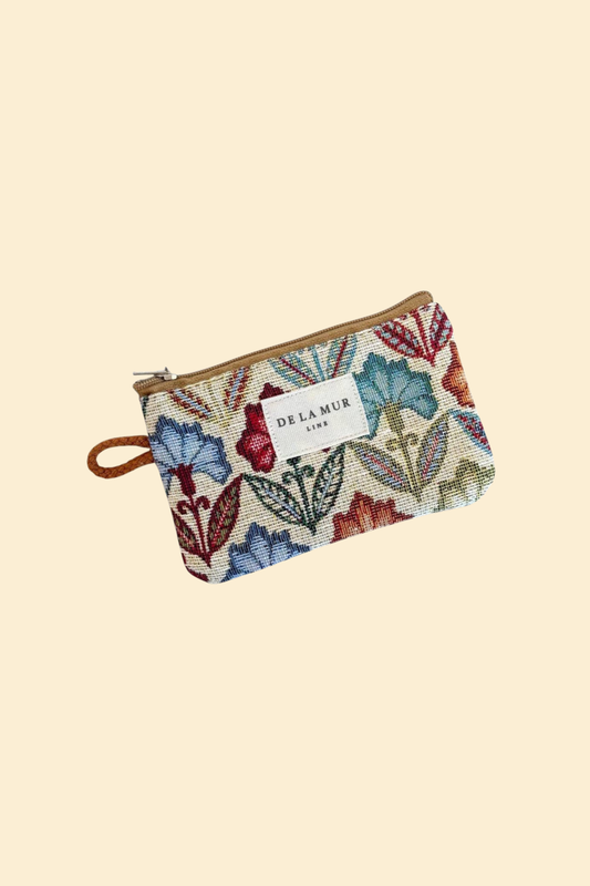 Card/Coin Purse Floral Jacquard