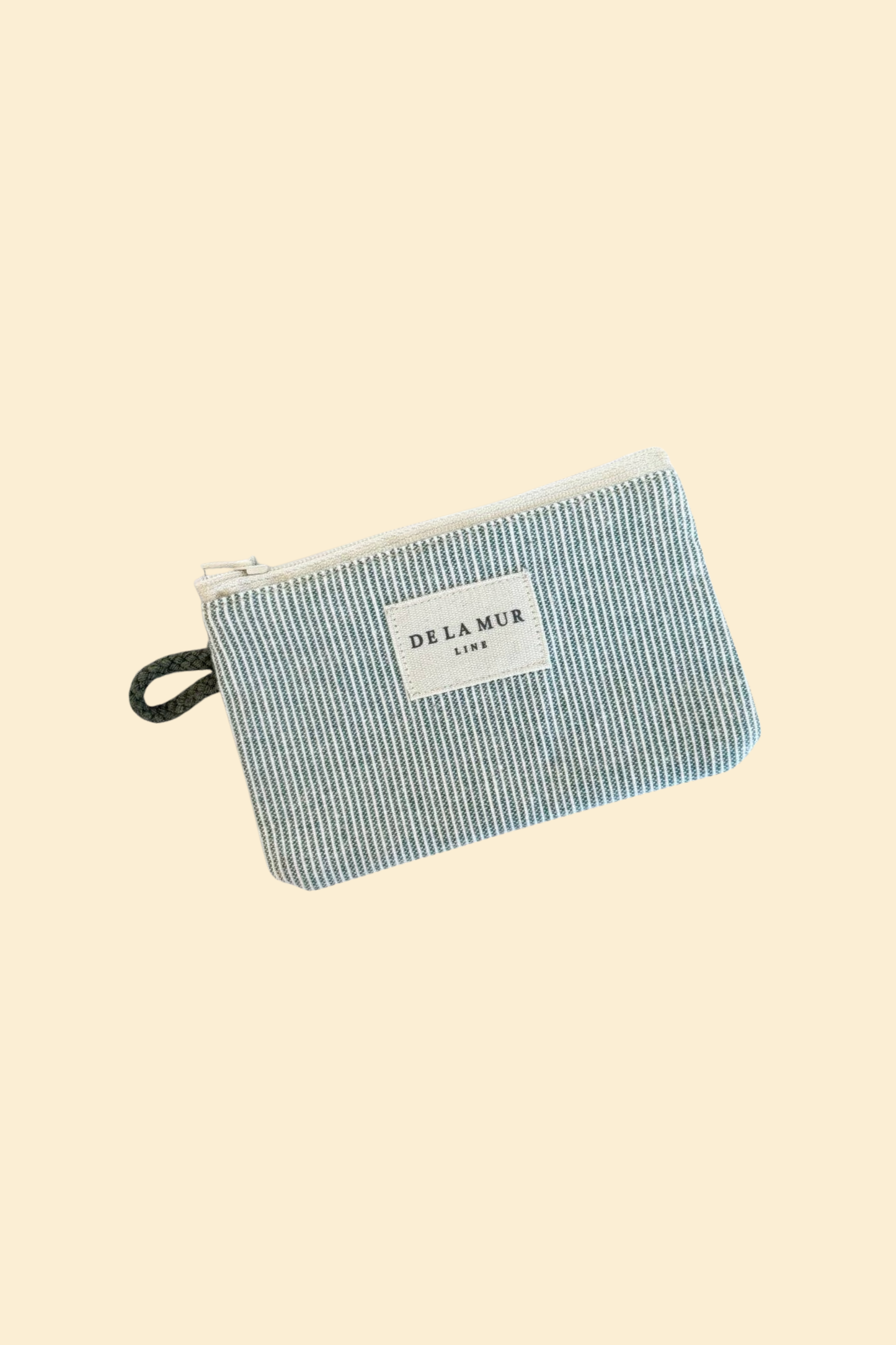 Card/Coin Purse Striped Light Green