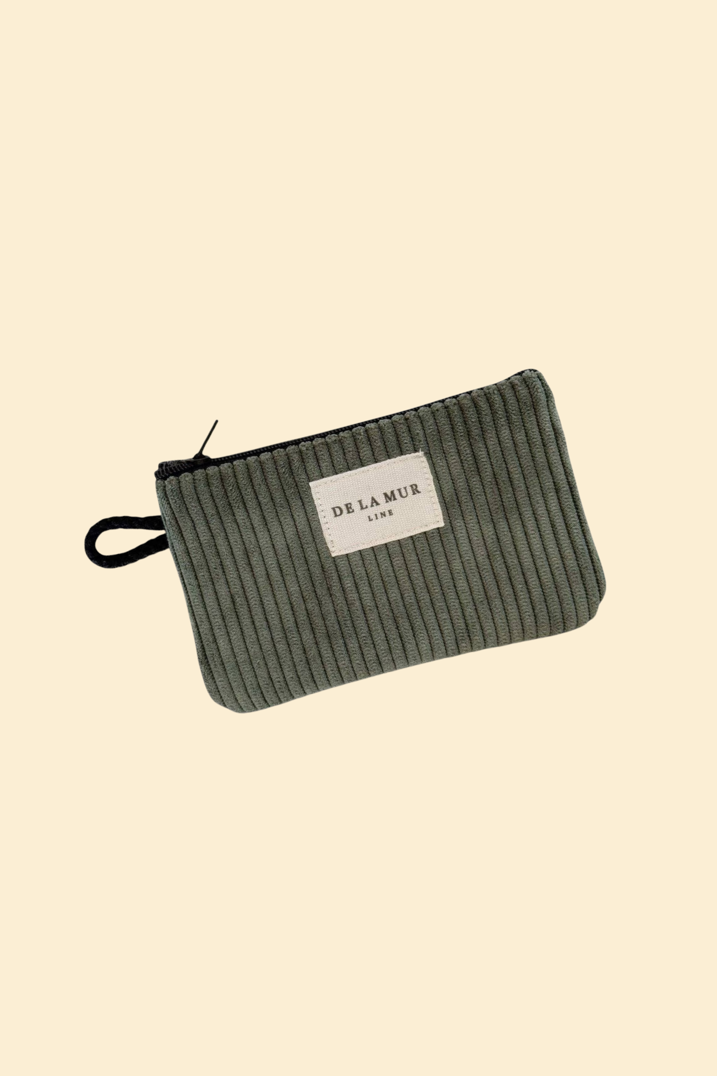 Card/Coin Purse Olive Green Corduroy