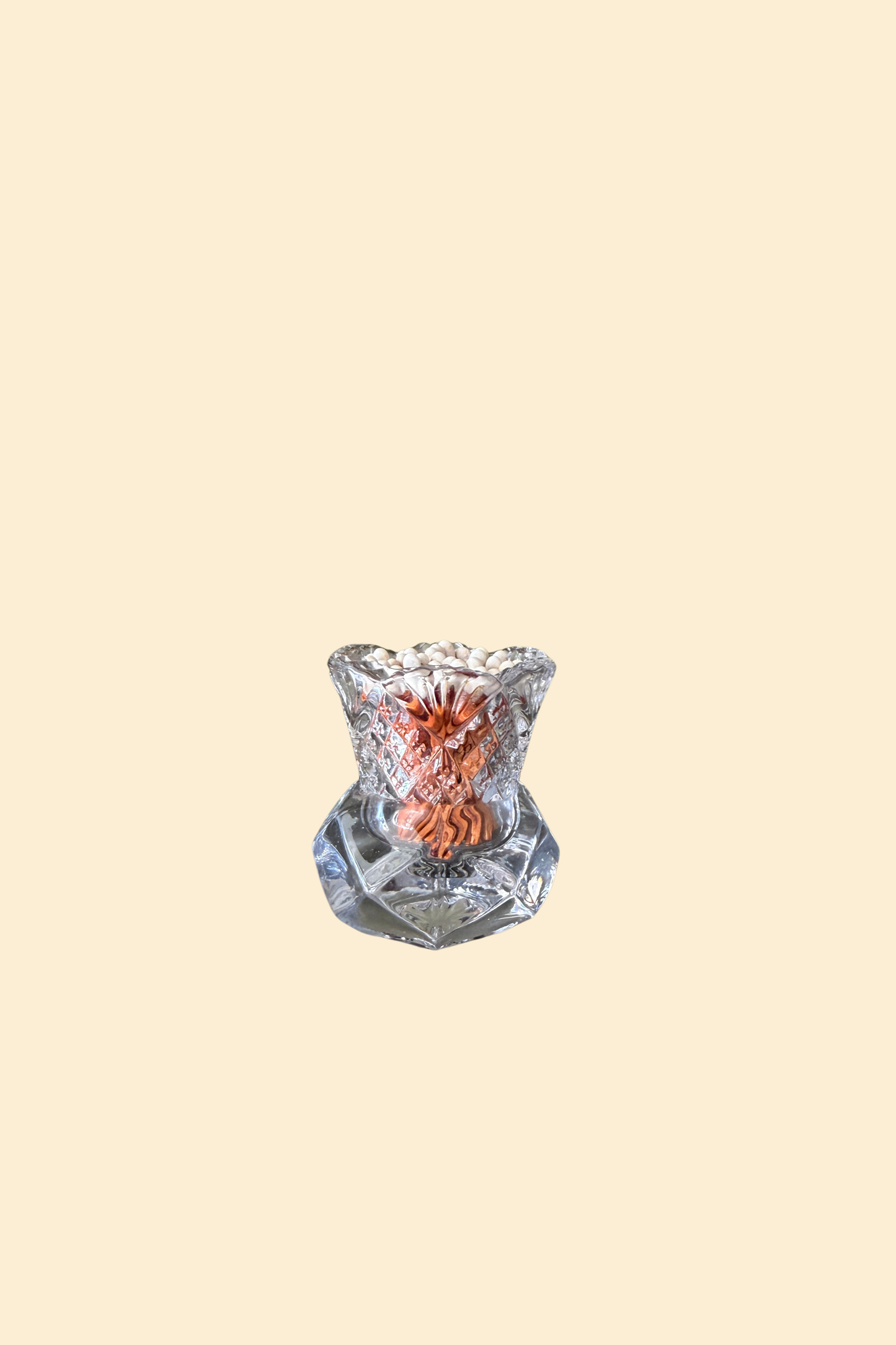 Mini Scallop Glass Match Holder