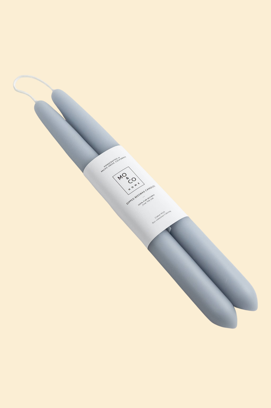 Bluebell | Dipped Beeswax Taper Candles | All Natural: 10 Inch